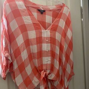 Express plaid top
